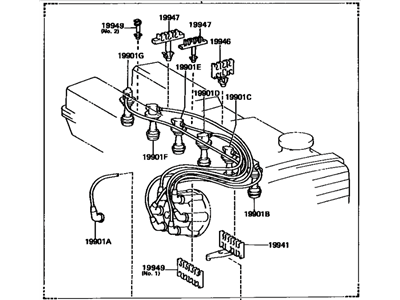 1992 Toyota Supra Spark Plug Wire - 90919-22243