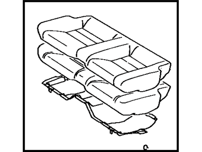 Toyota 71560-14401-12 Cushion Assembly, Rear Seat