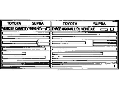 Toyota 42661-14451 Plate, Tire Pressure Caution