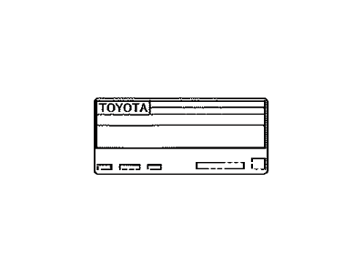 Toyota 11298-37620 Label, Emission Control Information