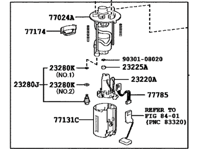 2021 Toyota C-HR Fuel Pump - 77020-12A20