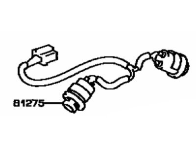 Toyota 81275-20590 Socket And Wire, License Plate Lamp