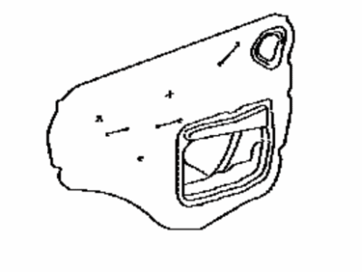 Toyota 67832-12450 Cover, Front Door Service Hole, LH