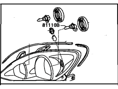 Toyota 81130-33550 Passenger Side Headlight Unit Assembly