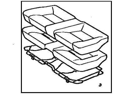Toyota 71560-20422-03 Cushion Assembly, Rear Seat