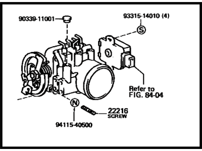 Toyota 22210-74060 Throttle Body Assembly
