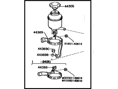 1986 Toyota Camry Power Steering Reservoir - 44360-32020