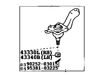 Toyota 43340-39595 Joint Assembly, Lower Ball, Front Left