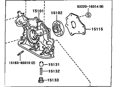 Toyota 15100-62050 Pump Assembly, Oil
