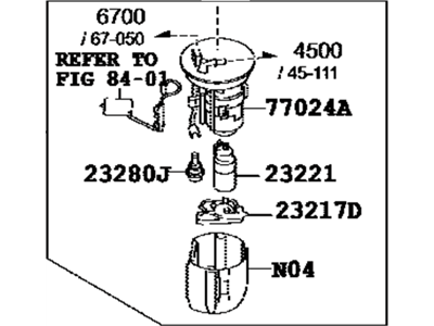 Toyota Yaris iA Fuel Pump - 77020-WB001