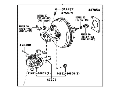 Toyota 47200-08071 Brake Booster Assy, W/Master Cylinder