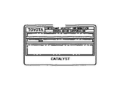 Toyota 11298-31620 Label, Emission Control Information