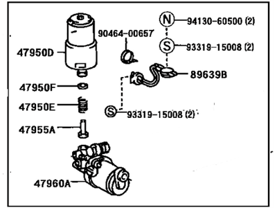 Toyota 47070-60010 Pump Assy, Brake Booster W/Accumulator