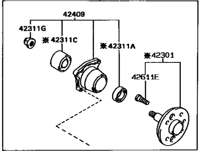 1989 Toyota Corolla Wheel Bearing - 42410-12060