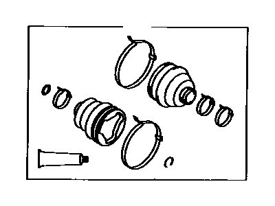 Toyota 04438-12190 Front Cv Joint Boot Kit, In Outboard, Left