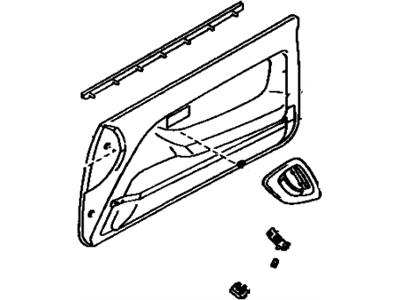 Toyota 67620-1E870-03 Board Sub-Assembly, Front Door Trim, LH