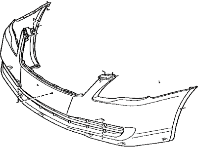 Toyota 52119-AC912 Cover, Front Bumper