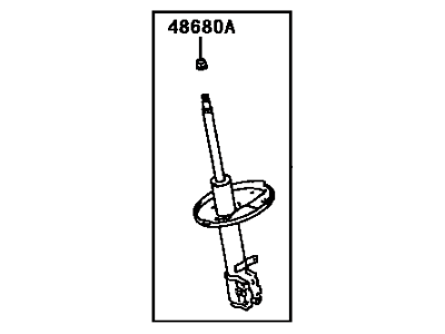 Toyota 48510-49136 Shock Absorber Assembly Front Right