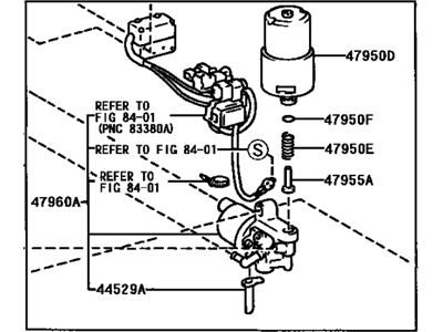 1998 Toyota RAV4 Brake Fluid Pump - 47070-42010