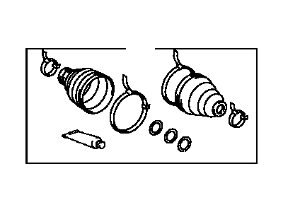 Toyota 04438-20371 Front Cv Joint Boot Kit, In Outboard, Right
