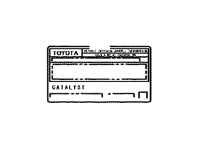 Toyota 11298-28620 Label, Emission Control Information