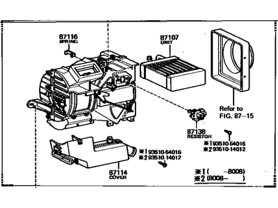 Toyota 87150-16012 Radiator Assembly, Heater