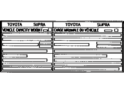Toyota 42661-14390 Plate, Tire Pressure Caution