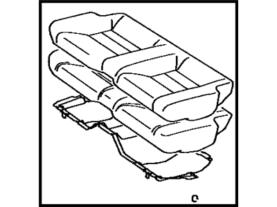 Toyota 71560-14381-04 Cushion Assembly, Rear Seat