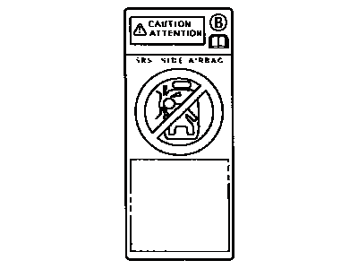 Toyota 74596-12020 Label, Side Air Bag Caution