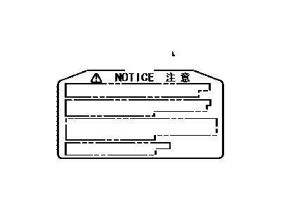 Toyota 11285-31010 Label, Coolant System Notice