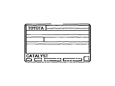 Toyota 11298-28410 Label, Emission Control Information