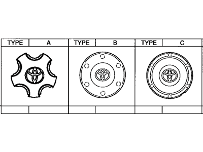 Toyota 42603-33120 Ornament Sub-Assembly Wheel Hub Center Cap