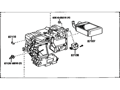 Toyota 87150-16230 Radiator Assembly, Heater