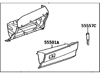 Toyota 55303-06040-E0 Panel Sub-Assy, Instrument, Lower