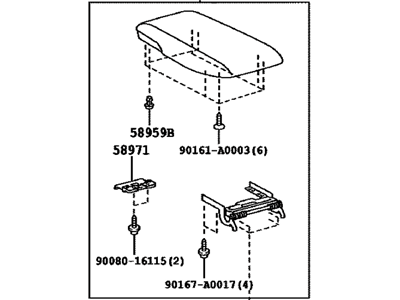 Toyota 58905-06210-E0 Door Sub-Assy, Console Compartment