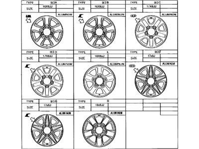 2002 Toyota Land Cruiser Spare Wheel - 42611-60300
