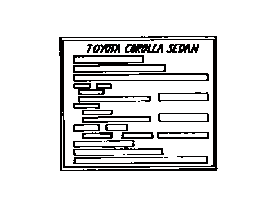 Toyota 42661-12660 Plate, Tire Pressure Caution