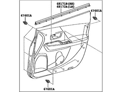 Toyota 67620-47730-E0 Panel Assembly, Door Trim