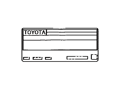 Toyota 11298-37550 Label, Emission Control Information