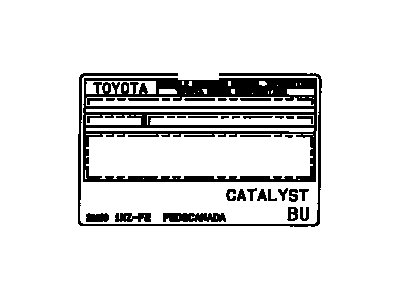 Toyota 11298-20140 Plate, Emission Control Information