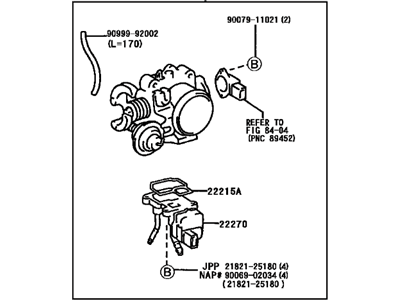 1998 Toyota Sienna Throttle Body - 22210-0A080