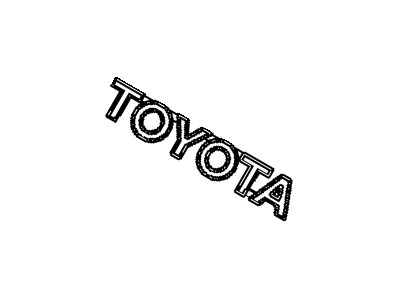 Toyota 75446-52030 Luggage Compartment Door Name Plate, No.6