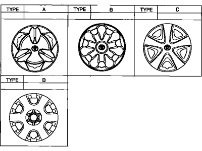 2004 Toyota Echo Wheel Cover - 42602-52180