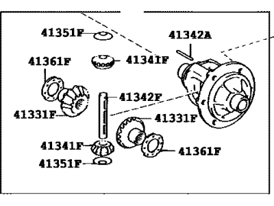 Toyota 41301-32061 Front Differential Case Sub-Assembly