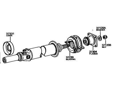 Toyota 37120-22200 Propeller Intermediate Shaft Assembly