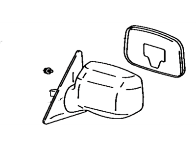 Toyota 87910-33060-J3 Outside Rear View Passenger Side Mirror Assembly
