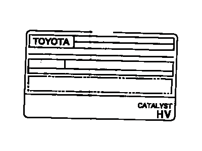 Toyota 11298-22031 Plate, Emission Control Information