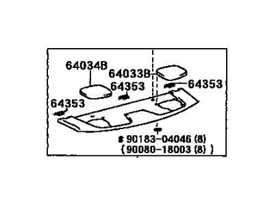 Toyota 64330-02110-B0 Panel Assy, Package Tray Trim