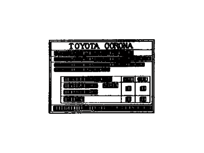 Toyota 42661-20031 Plate, Safety Caution