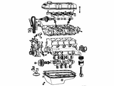 Toyota 19000-38061 Engine Assembly, Partial